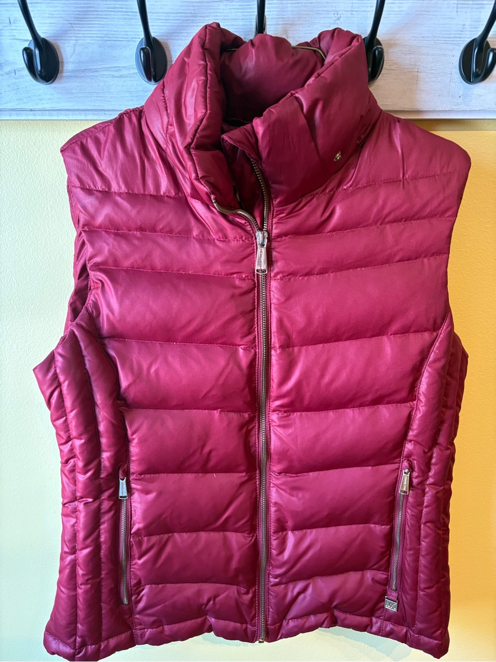 Michael Kor’s Women's Quilted Puffer Vest - Burgandy